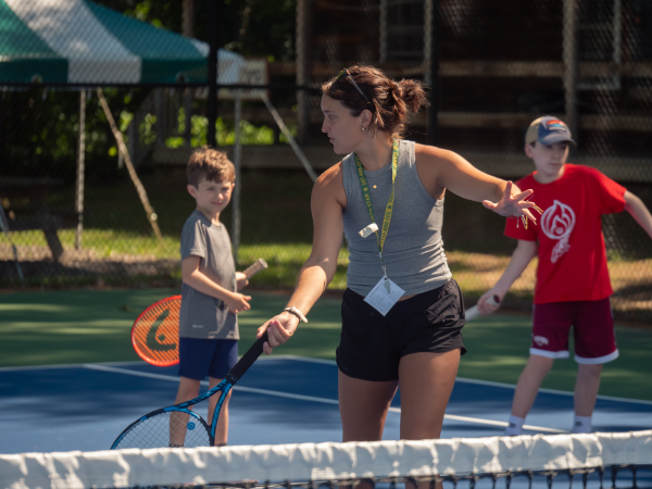 Campers can choose between group and private tennis lessons with our experienced tennis coaches.