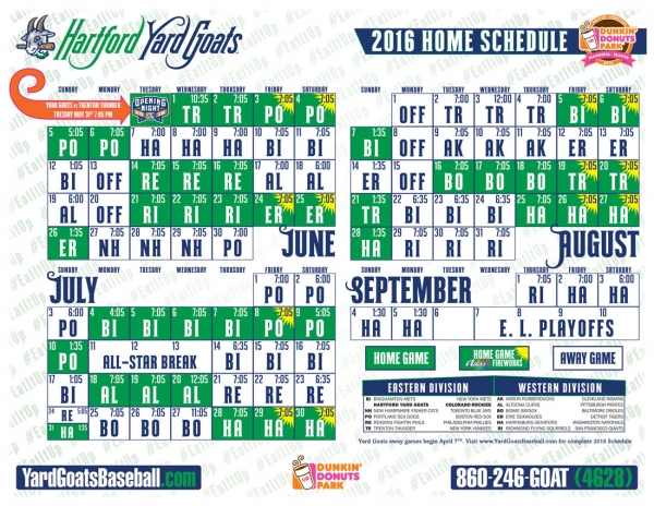 Yard Goats Schedule 2022 Hartford Yard Goats 2022 Schedule - Festival Schedule 2022